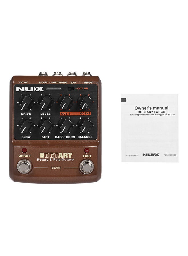 NUX - Roctary Force 2-In-1 Rotary Speaker Simulator And Polyphonic Octave Guitar Effect Pedal True Bypass - Image 1