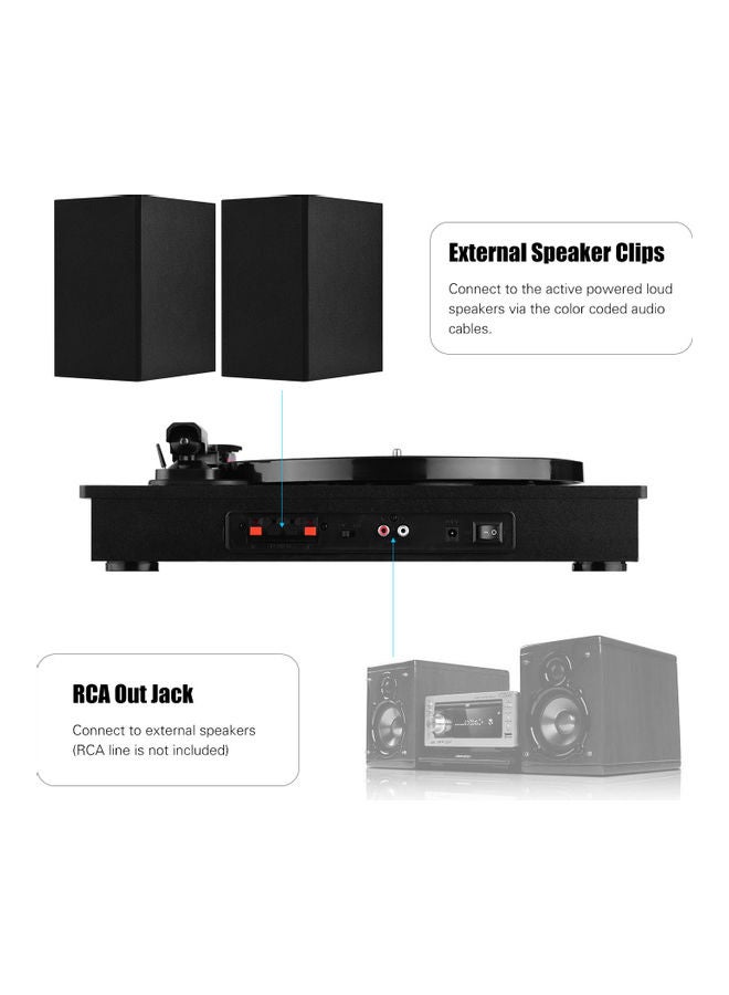 Generic - Classic Vinyl Record Player Turntable With Dual Powerful External Speakers - Image 1