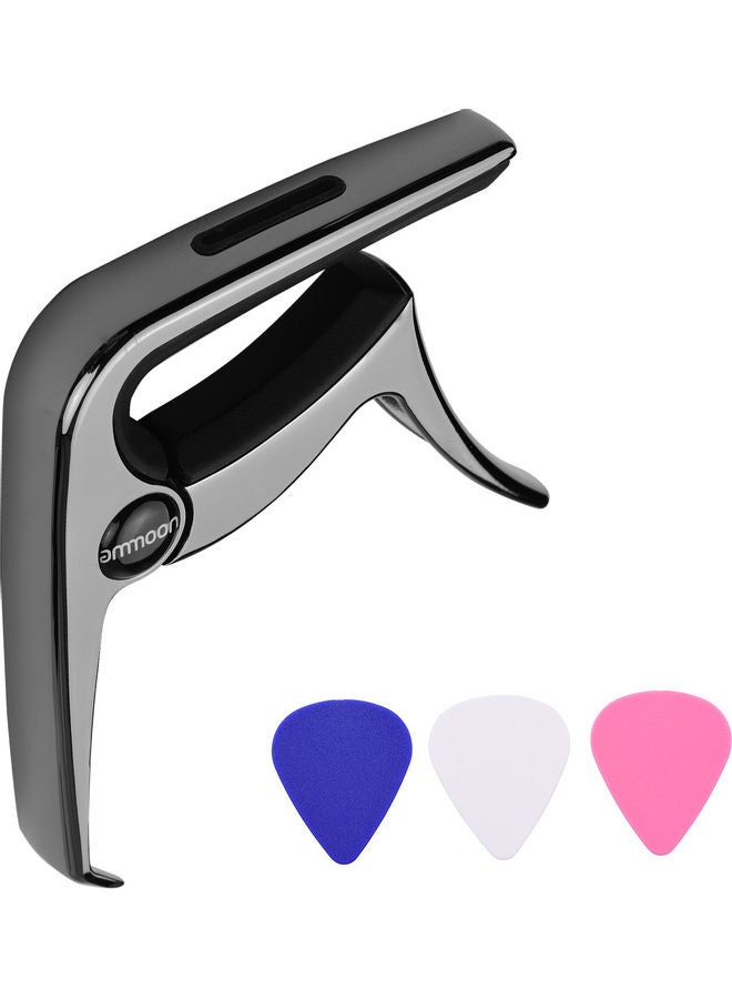 ammoon Guitar Capo With Pick Slot 3-Piece Picks - Image 1
