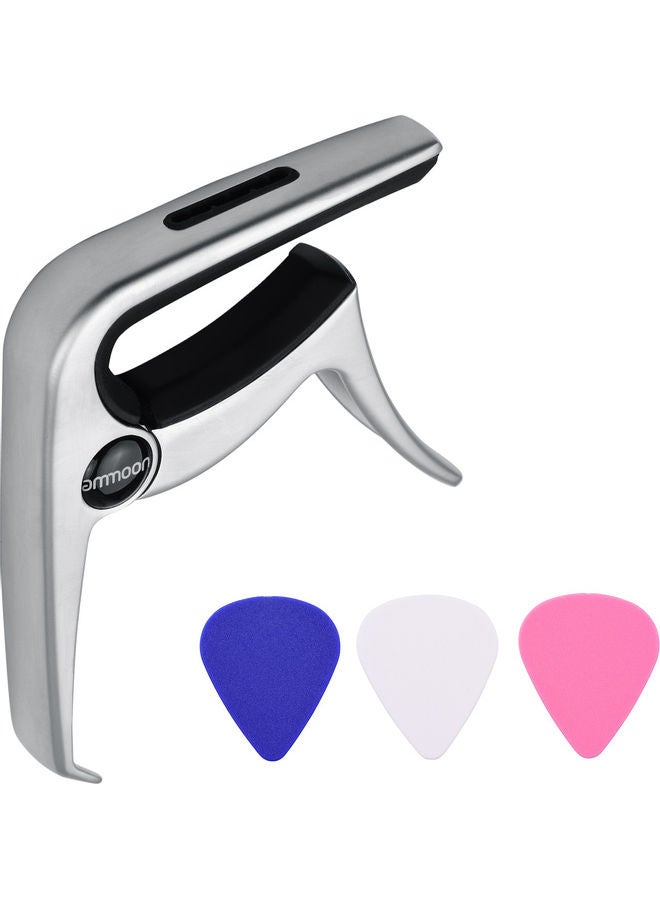 ammoon Guitar Capo With 3-Piece Picks  - Image 1