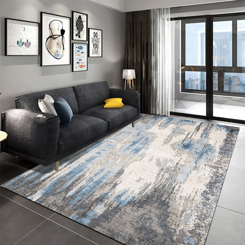 ماركة غير محددة - بساط أرضية لغرفة المعيشة وغرفة النوم بتصميم عصري بسيط مضاد للانزلاق متعدد الألوان 60*90(W*L)cmسم - Image 1