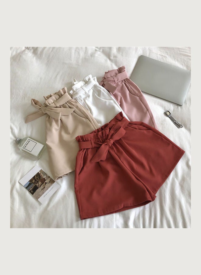 High Waist Solid Shorts Black - Image 3