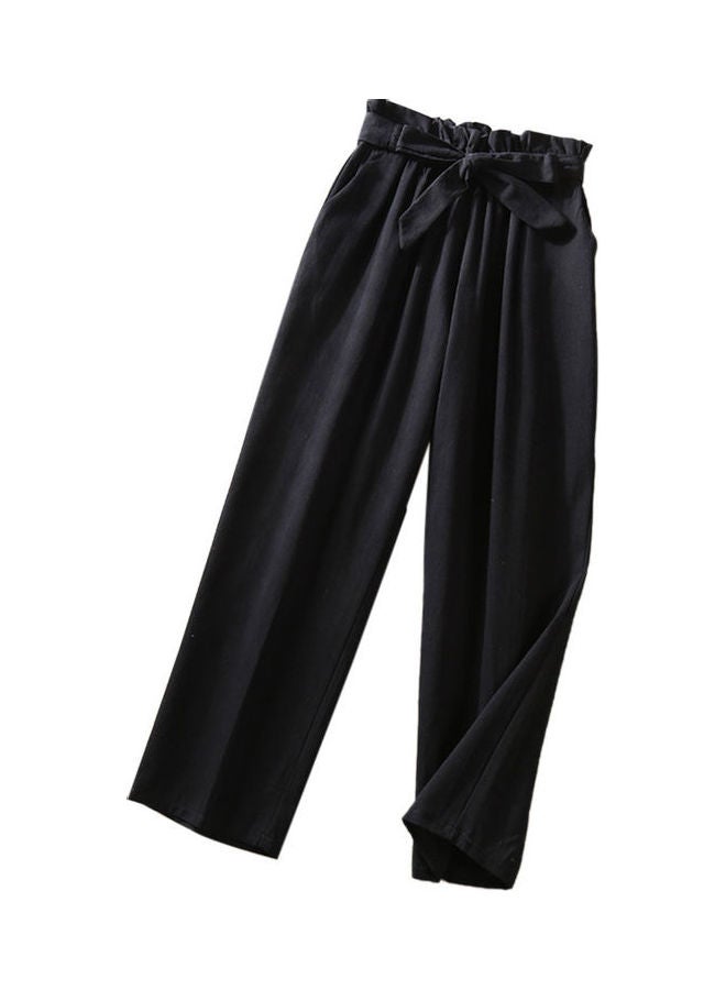 Solid Casual Ninth-Pants Black - Image 1