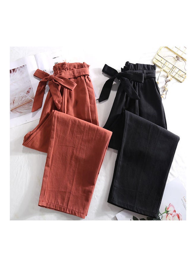 Solid Casual Ninth-Pants Black - Image 5
