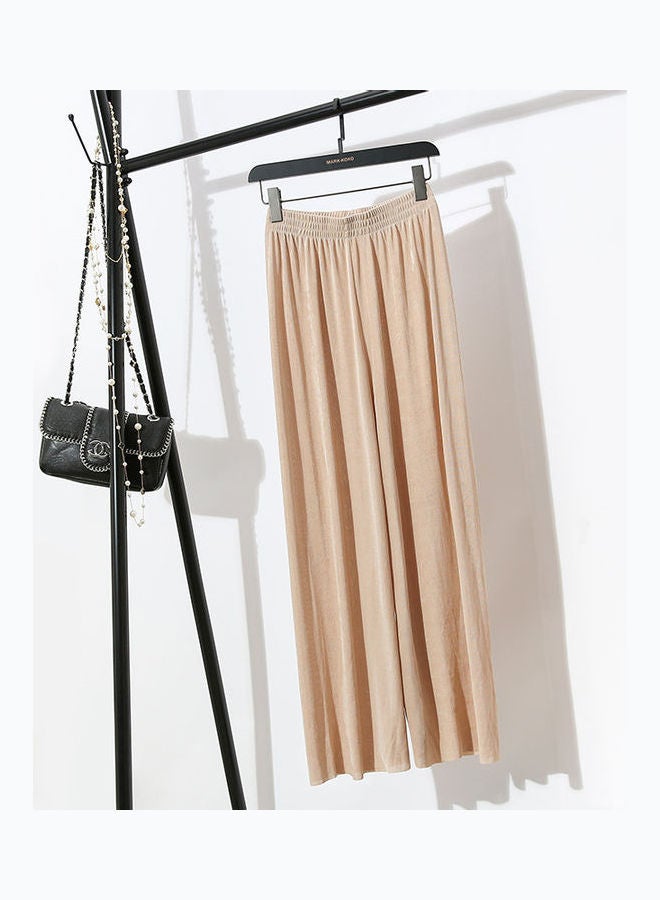High Waist Solid Trousers Apricot  - Image 1
