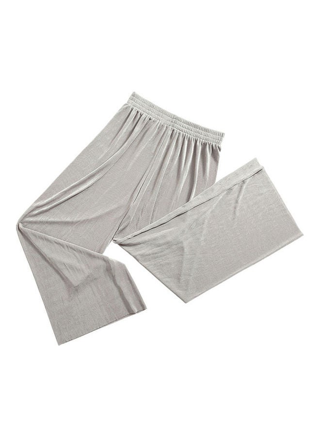 Solid High Waist Wide Leg Pants Black  - Image 5