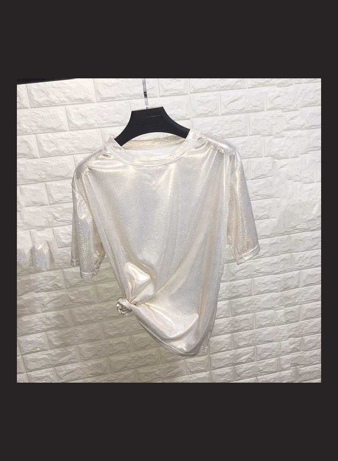 Glitter Design Top Apricot 