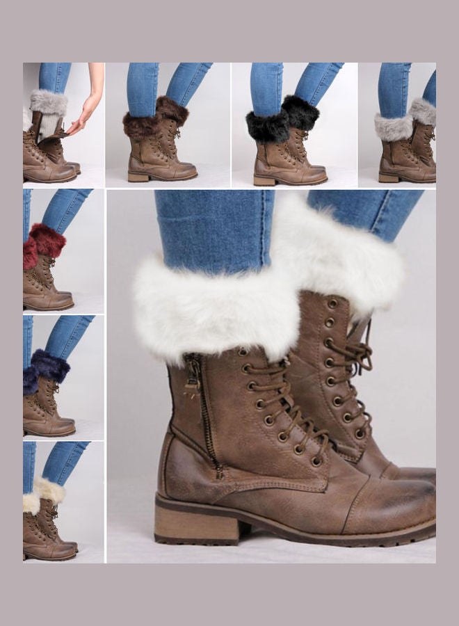 Crochet Knitted Stockings Beige - Image 5