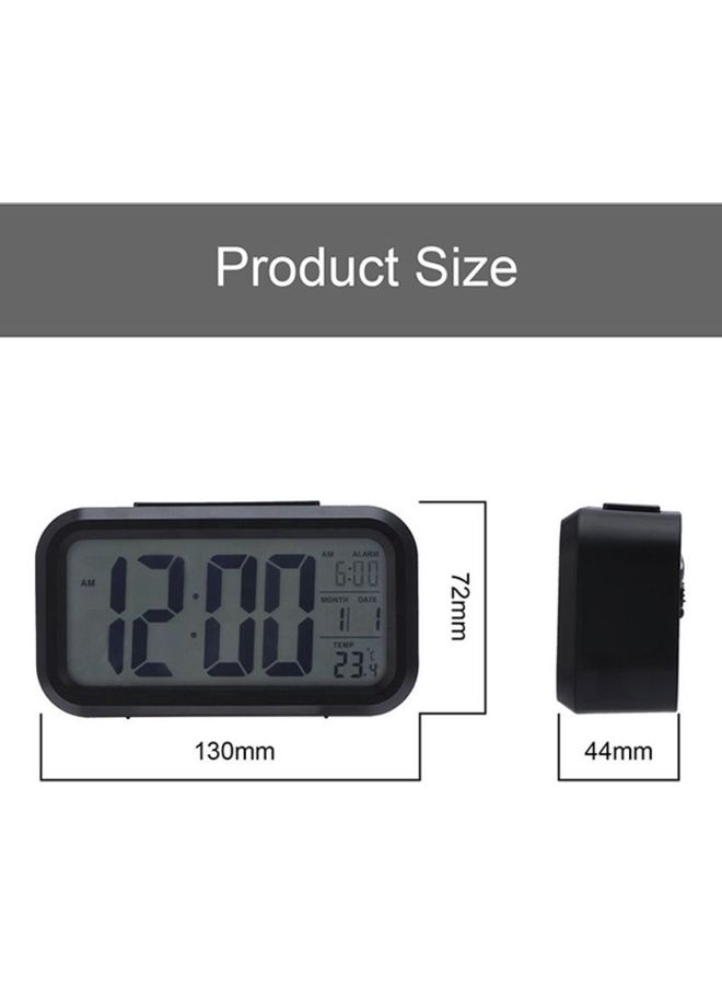Digital Alarm Clock Black 130x72x44mm