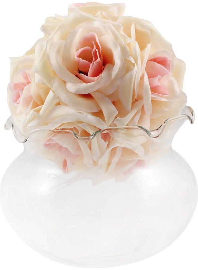 Wedding Party Rose Flower Ball Champagne 15 x 15 x 15cm  - Image 2