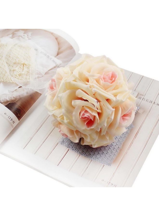 Wedding Party Rose Flower Ball Champagne 15 x 15 x 15cm  - Image 3