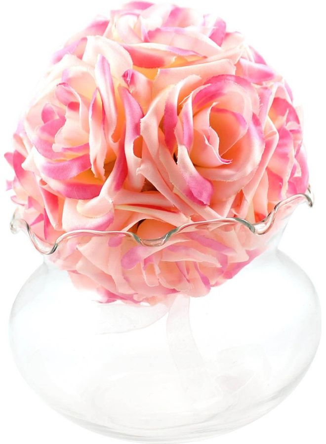 Wedding Party Rose Flower Ball Pink 13 x 13 x 13cm - Image 2