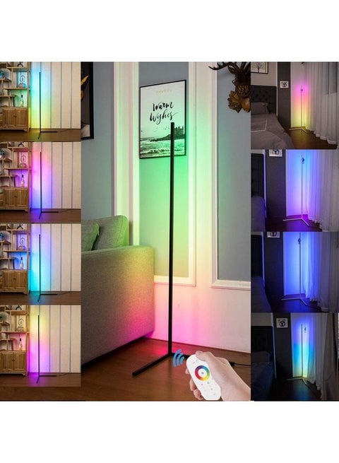 Smart RGB LED Floor Lamp,Modern Minimalism Color Changing LED Dimmable Torchiere, UK Plug, 20W Multicolour 120cm