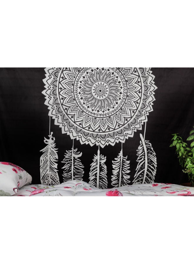 HENDI Dream Cathcer Decoration Canvas Wall Art Painting Black/White 220x200cm - Image 2