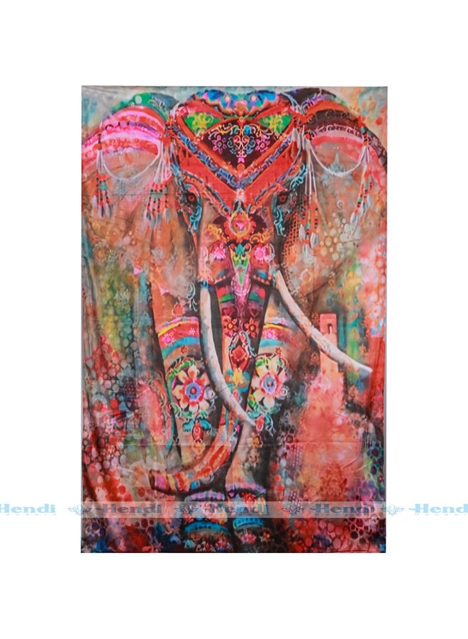 HENDI Floristic Elepthant Decoration Canvas Wall Art Painting Multicolour 220x130cm - Image 2