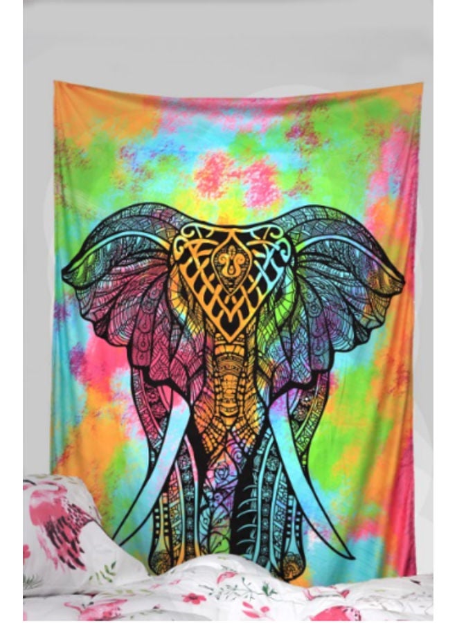 HENDI African Elephant Decoration Canvas Wall Art Painting Multicolour 220x130cm - Image 2