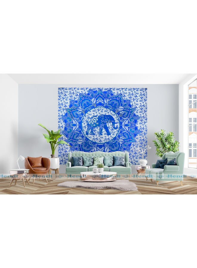 HENDI Holy Gala Blury Decoration Canvas Wall Art Painting Blue/White - Image 3