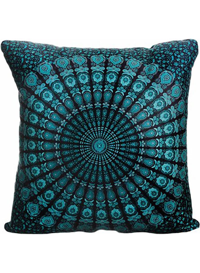 Enlightened Soul Tirki Velvet Decorative Cushion Green/Black 45x45cm