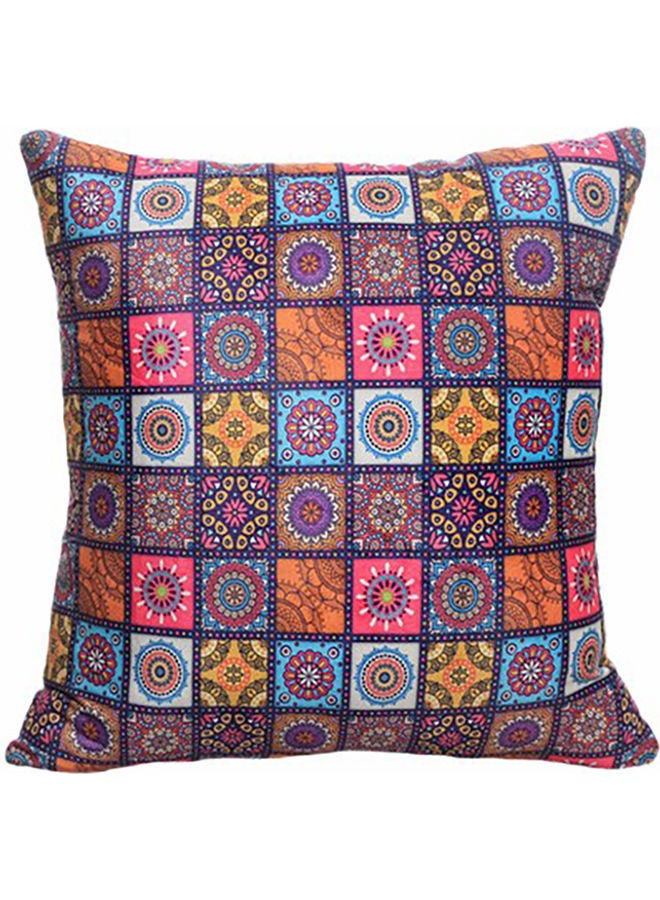 Multi Mandala Velvet Decorative Cushion Cover Multicolour 45x45cm