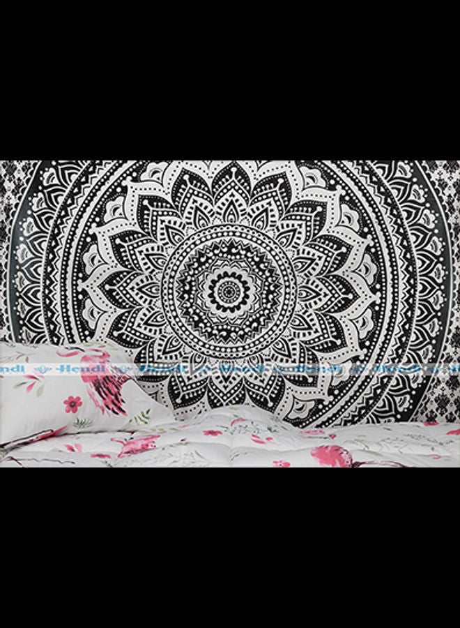 HENDI Etrenaly Classic Blackyard Decoration Canvas Wall Art Painting Black/White 220x200cm - Image 2