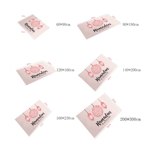 Classic Style Letters Pattern Rectangle Soft Rug Pink 60x90cm - Image 4