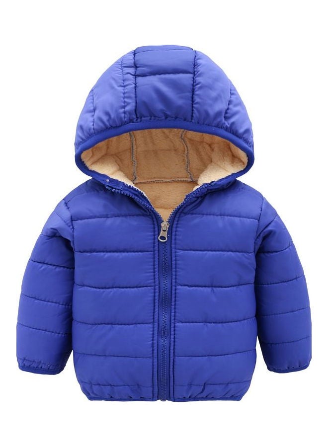 Long Sleeve Thicken Cotton Padded Outerwear Coat red - Image 4