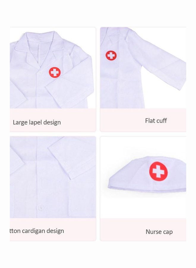 Doctor Role Play Costume Dress-Up Pink - Image 4