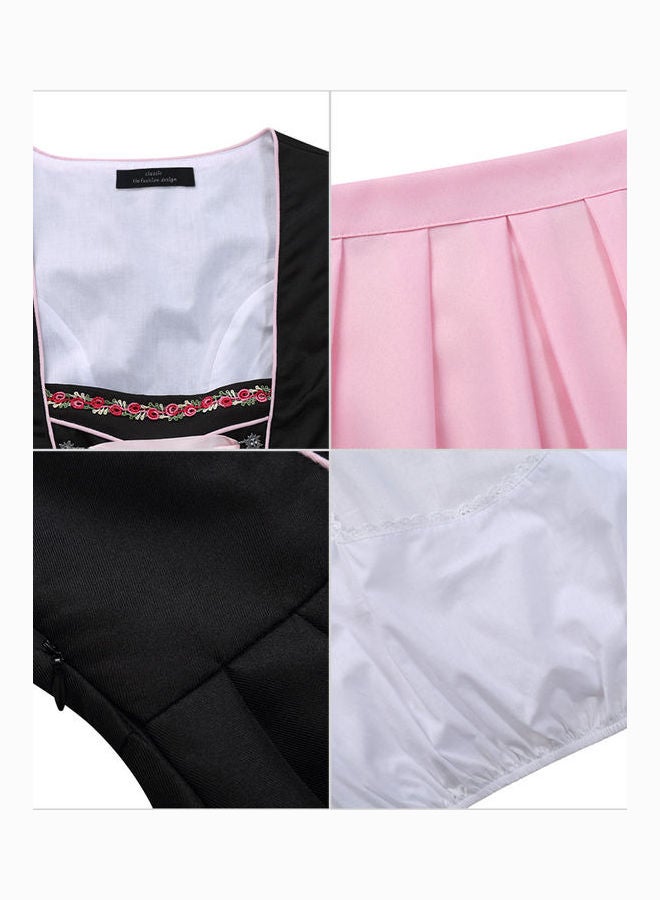 3-Piece Pleated Dress Black/Pink  - Image 5