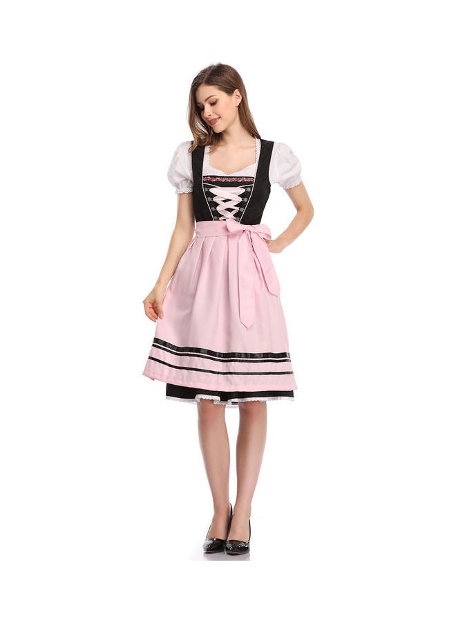 Three Piece Pleated Dress Black/Pink - Image 5