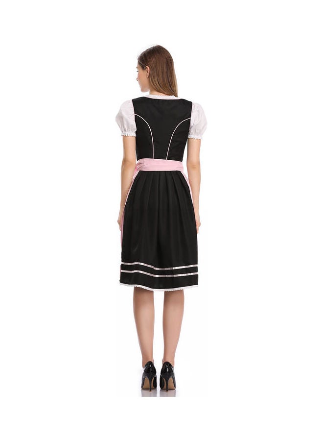 Three Piece Pleated Dress Black/Pink - Image 2