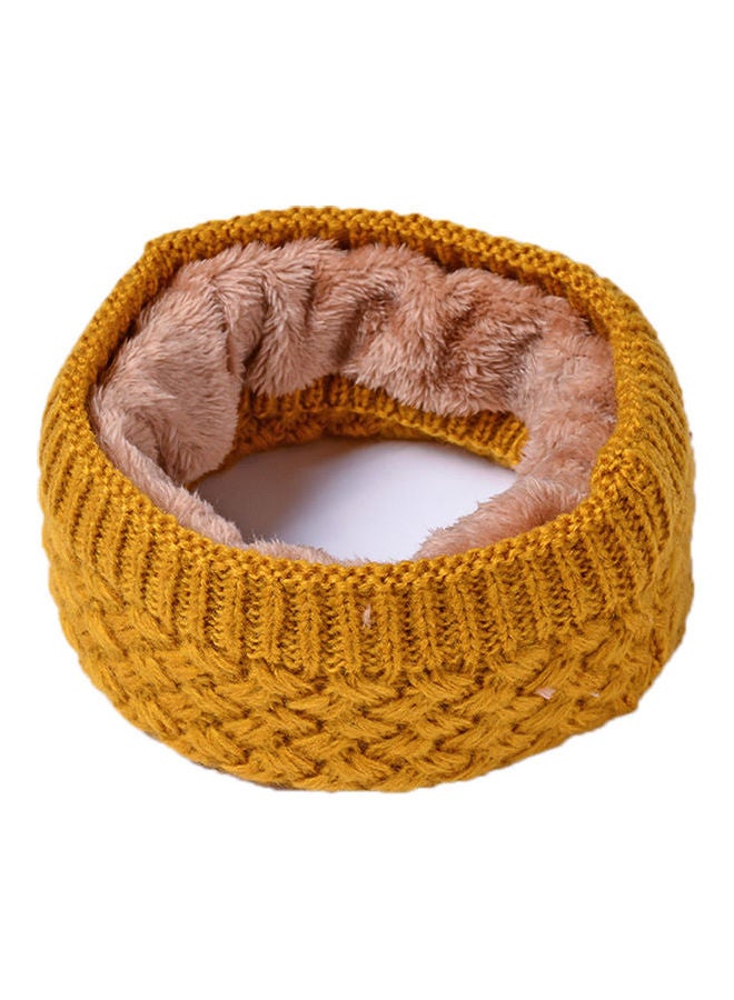 Knitted Collar Warm Neck Scarf Yellow