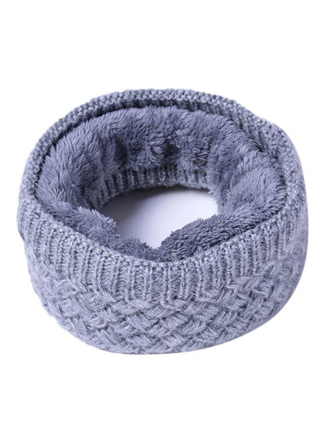 Knittrd Collar Warm Neck Scarf Brown - Image 3