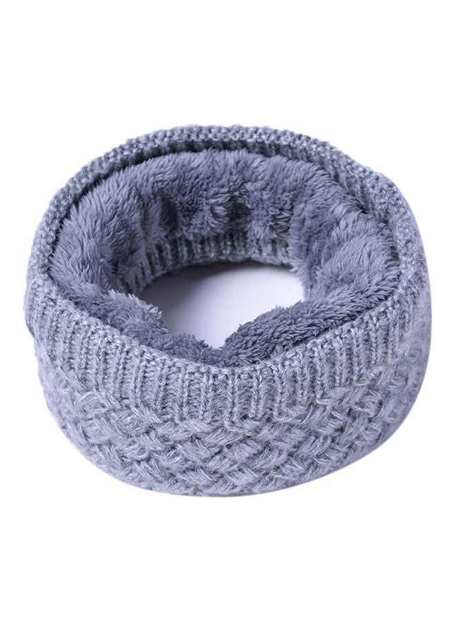 Knitted Collar Warm Neck Scarf Grey - Image 1