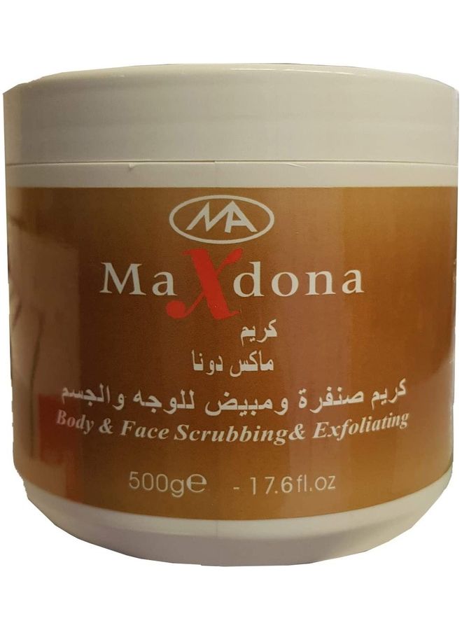 ماكسدونا - كريم ماكس دونا - كريم صنفرة ومبيض للوجه والجسم 500ملليلتر - Image 1