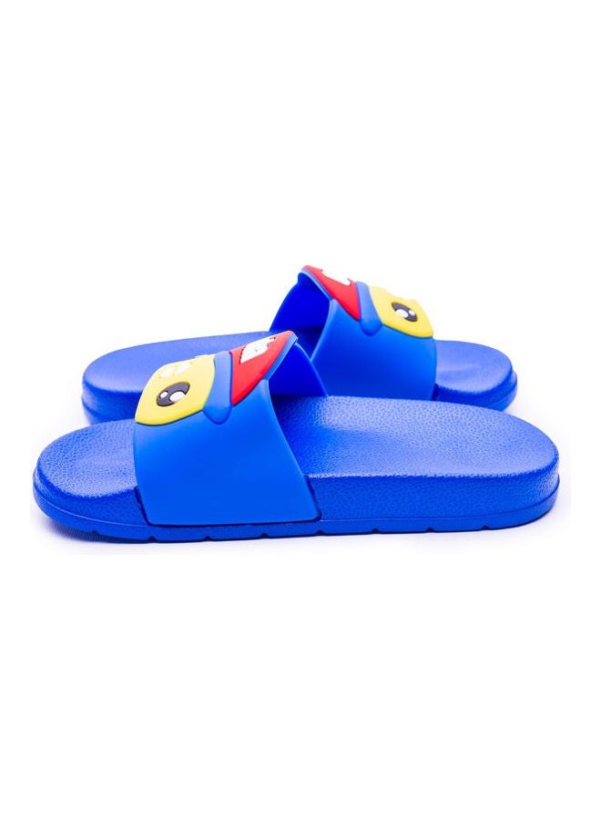 Onda - Disney 1 Logo Printed Slip On Slides Blue - Image 1