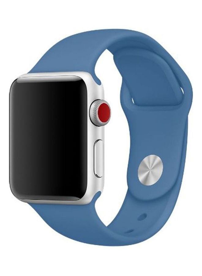 Solid Replacement Band For Apple Watch Denim Blue - v1609862154/N43437514A_1