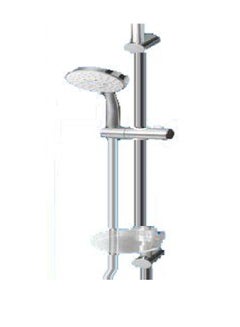 Generic Aqua Bath Shower Set With Soap Holder Silver 13x5x19inch 
