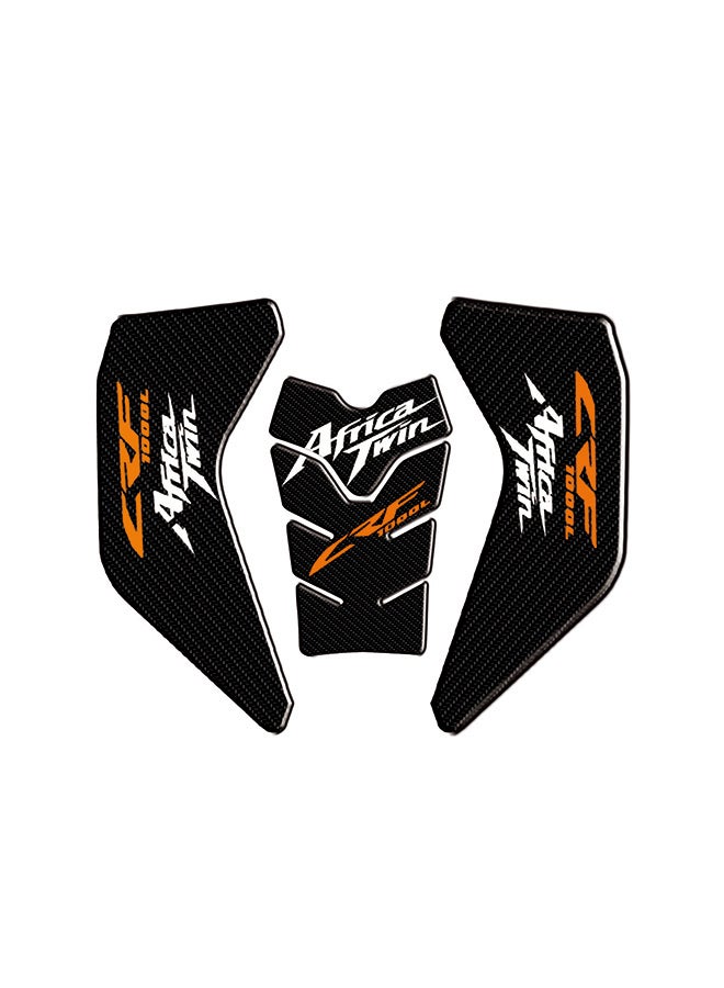 Generic Motorcycle Carbon Fiber Gas Oil Tank Pad Protector  - Image 2