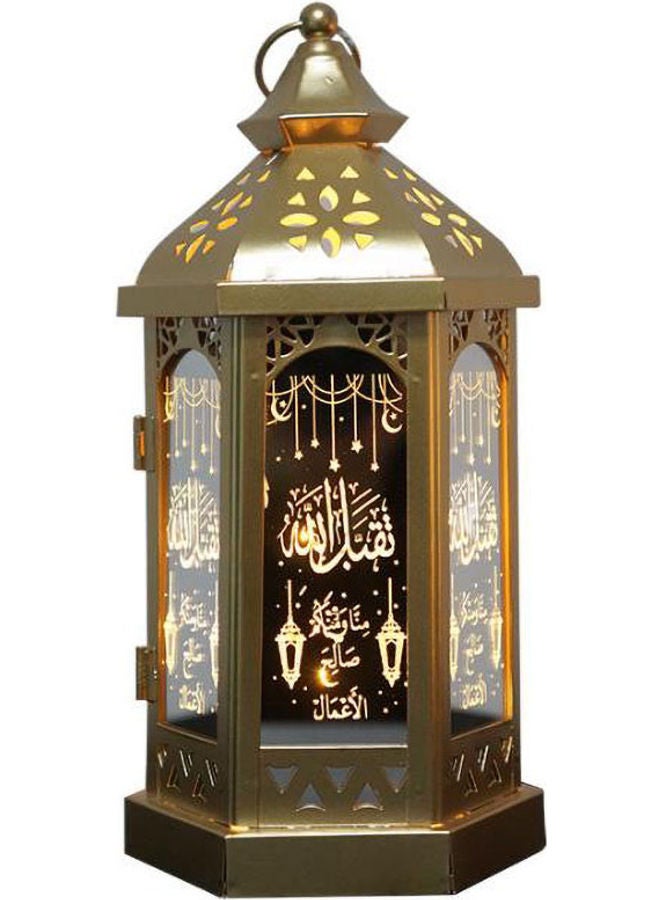 آن فش مصباح مجوف بتصميم مناسب لشهر رمضان أصفر 14x28x14سم  - Image 1