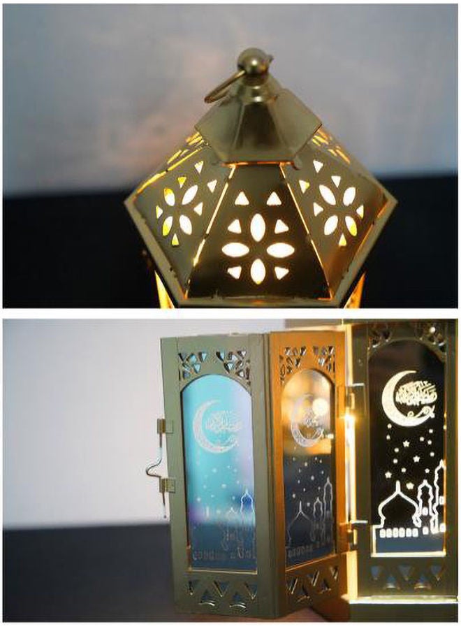 AnneFish Ramadan Hollow Craft Light Yellow 14x28x14cm - Image 3