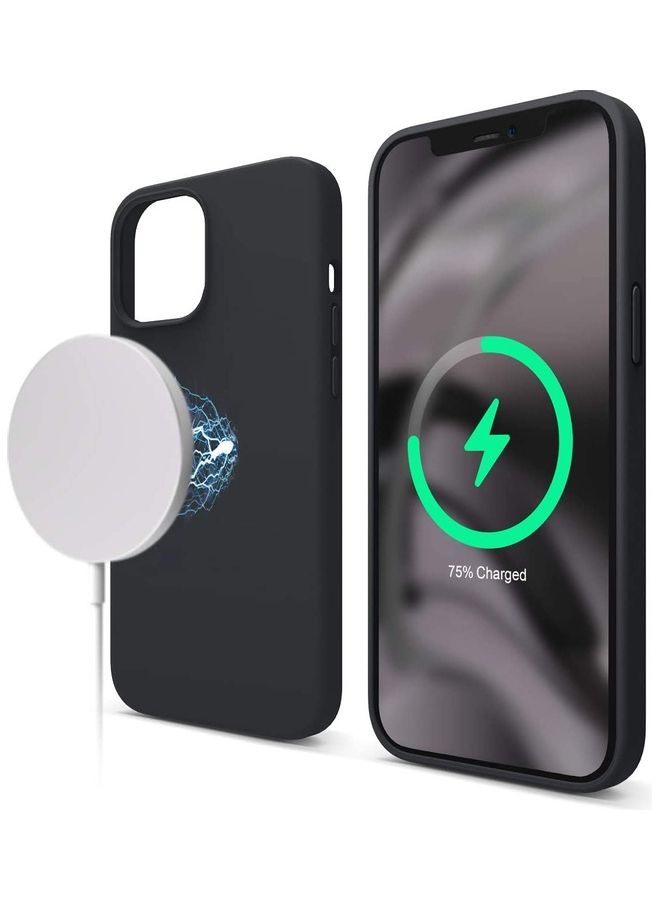 روك بو غطاء حماية من السيليكون المغناطيسي لهاتف آيفون 12 برو ماكس أسود - Image 1