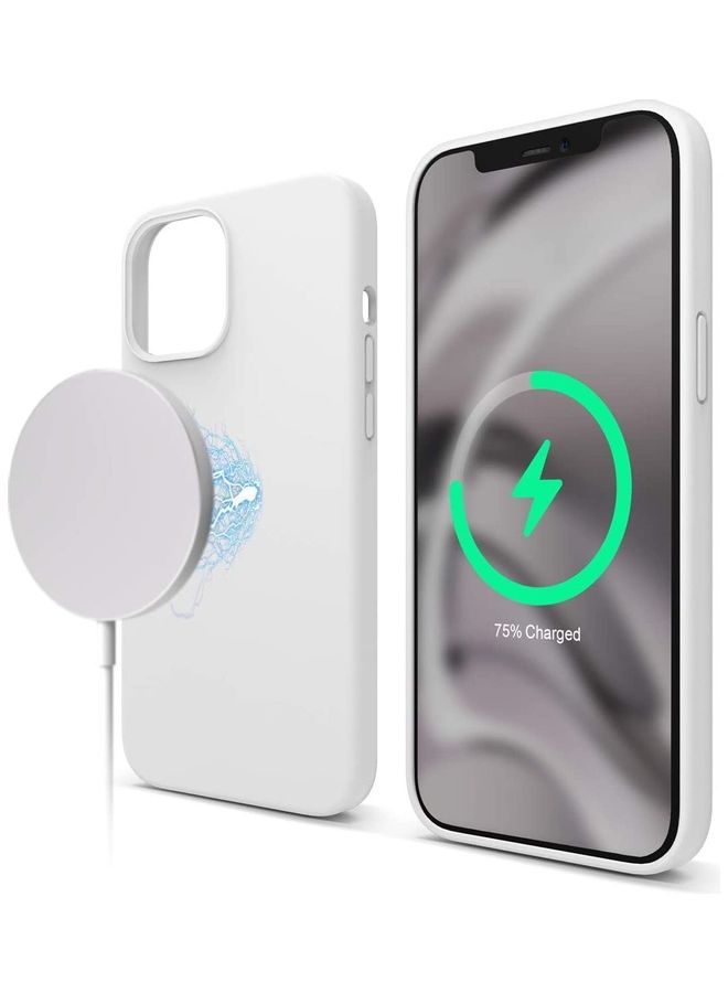 Rock Pow Magnetic Silicone Case Compatible With iPhone 12 Pro Max white - Image 1