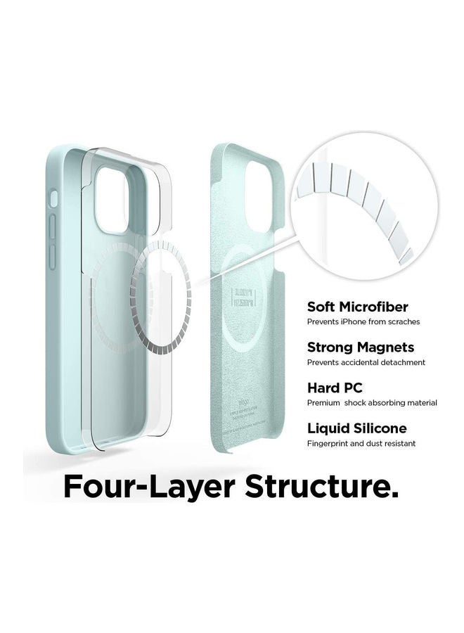 Rock Pow Magnetic Silicone Case Compatible With iPhone 12 Pro Max Mint Green - Image 2