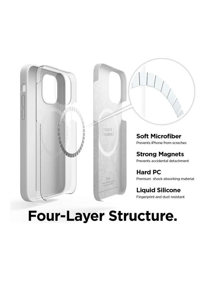 Rock Pow Magnetic Silicone Case Compatible With iPhone 12 Pro Max white - Image 2