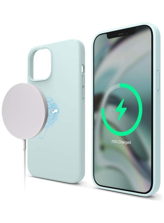 Rock Pow Magnetic Silicone Case Cover For iPhone 12/12 pro MintGreen - Image 1