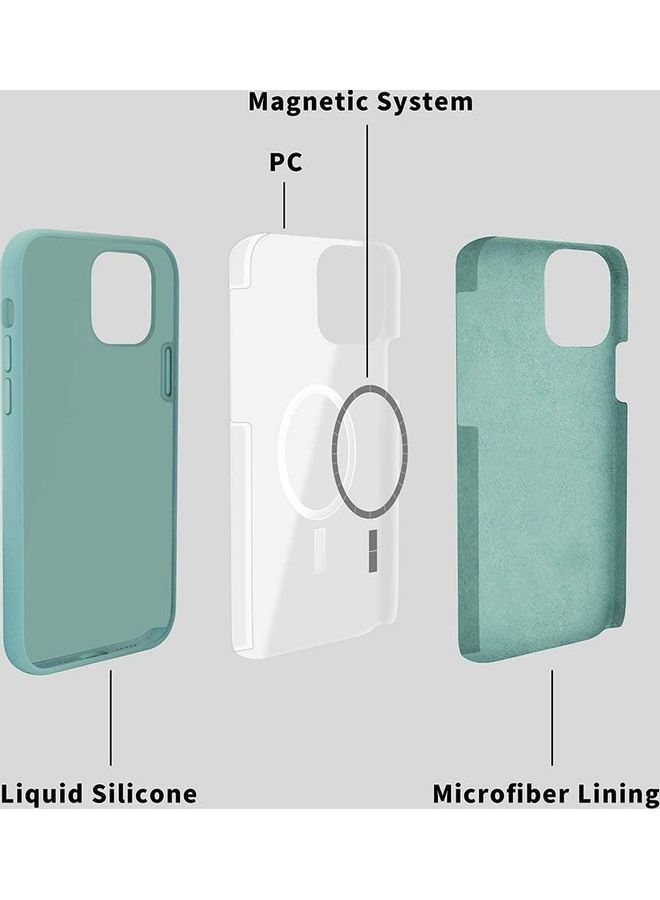 Rock Pow Magnetic Silicone Case Cover For iPhone 12/12 pro MintGreen - Image 4