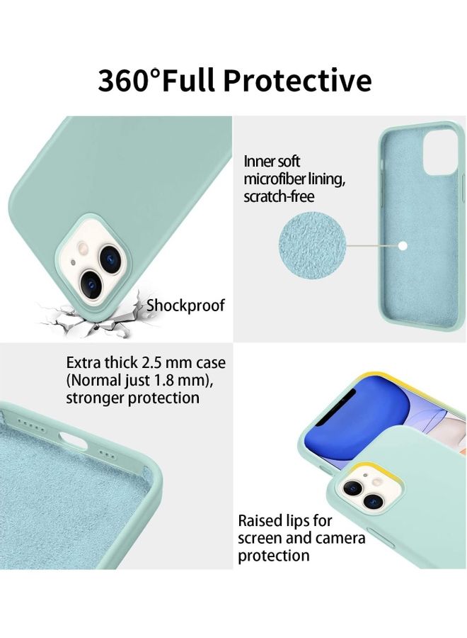 Rock Pow Magnetic Silicone Case Cover For iPhone 12 Mini - MintGreen - Image 3