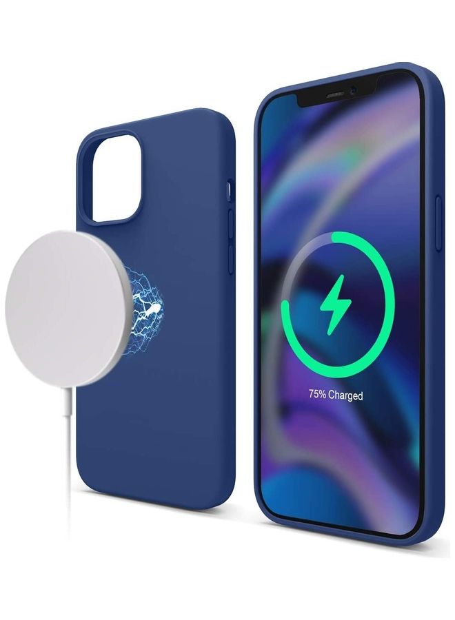 روك بو غطاء حماية يدعم تقنية ماجسيف لهاتف آيفون 12 ميني أزرق كحلي - Image 1