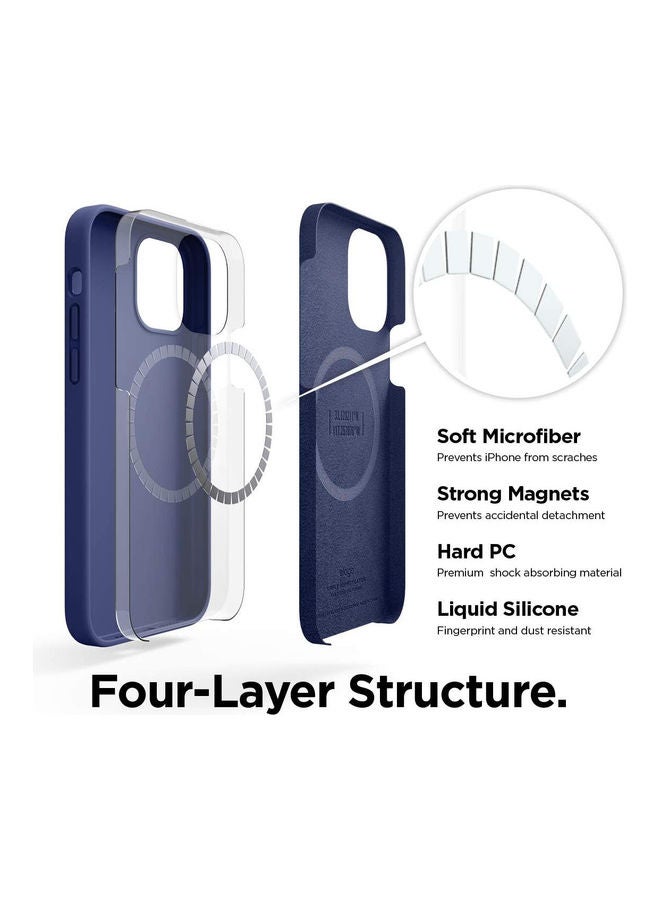 روك بو غطاء حماية يدعم تقنية ماجسيف لهاتف آيفون 12 ميني أزرق كحلي - Image 2