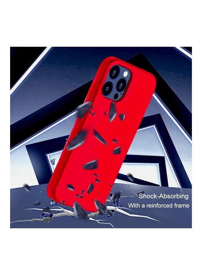 روك بو غطاء حماية مع لاصقة حماية للشاشة من الزجاج المقوى لهاتف آيفون 12 برو، يدغم تقنية ماجسيف أحمر - Image 5